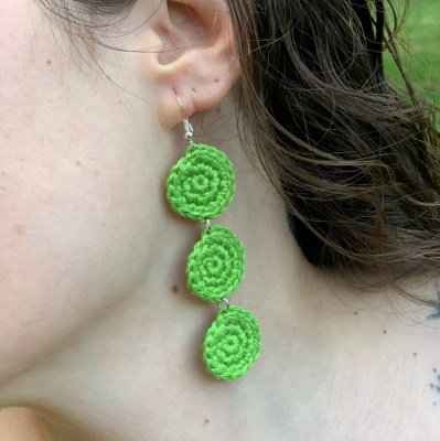 pendients trigira verde